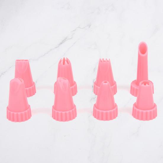 1 Set Pastry Nozzle Kit Food Grade Safe Pink DIY Baking Cake Decorating Syringe for Kitchen