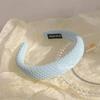 Candy Color Waffle Headband: High Crown, Advanced Face Wash Sponge, Wide Edge Hair Hoop for Early Spring.
