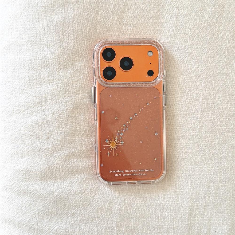 Fashion Glitter Star Clean Phone Case with Pearl Chain for iPhone 17 Pro 15 Pro 13 14 16 Pro Max 17 Cover Silicone Funda Cases