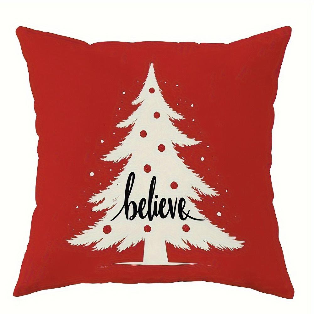 Christmas Pillow Covers: Snowman, Tree, Love, and Reindeer Designs! Sofa Room Cushion Cover Home Decoration New Year Gift