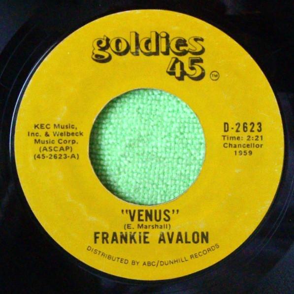 

7inch Record FRANKIE AVALON - Venus / I m Broke D2623 GOLDIES 45 US Pop Used