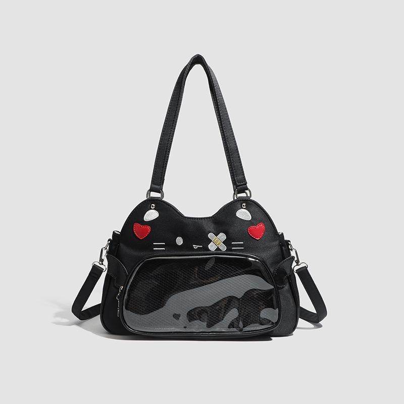 

Tongbao Anime Style Crossbody Shoulder Bag Small Capacity Grain Bag for Middle and High School Girls Original Cat Bag Devil Cat
