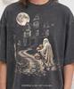 Ghost Halloween Haunted House Pumpkins Jack O Lantern Comfort Colors® Tshirt, Trick Or Treat Spooky Full Moon Bats Gothic Vintage Tees,