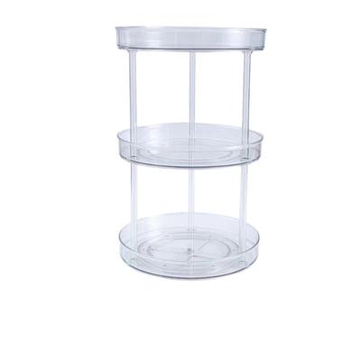 1/2/3-layer KitchenStorage Rack 360 Rotating Turntable Organizer Spice Seasoning Shelf Large-capacity Clear