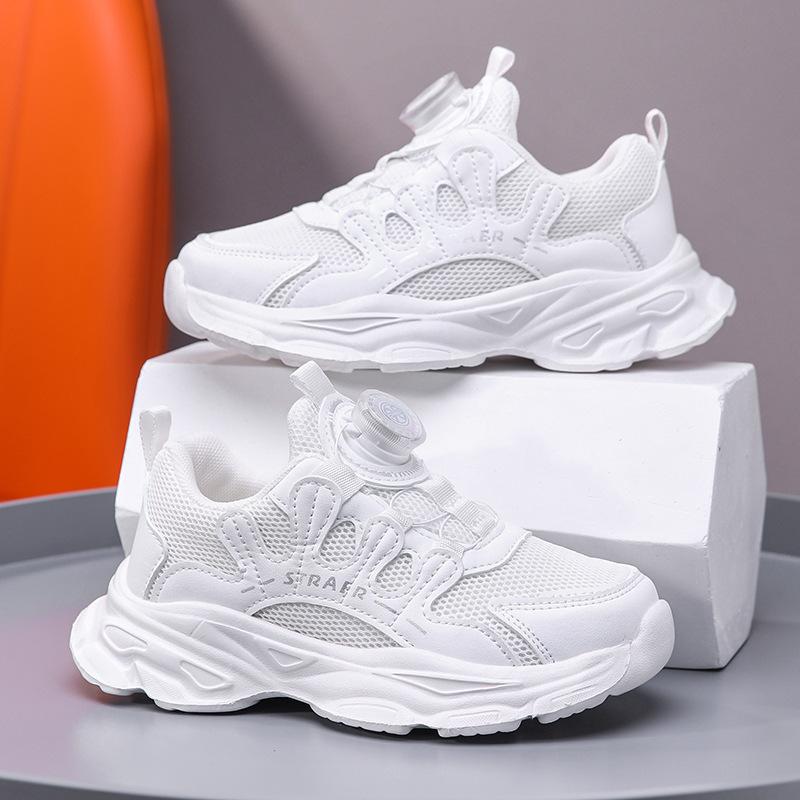 Primary school students little white shoes single net pair net shoes campus school physical education class pure white sports shoes boys and girls pe
