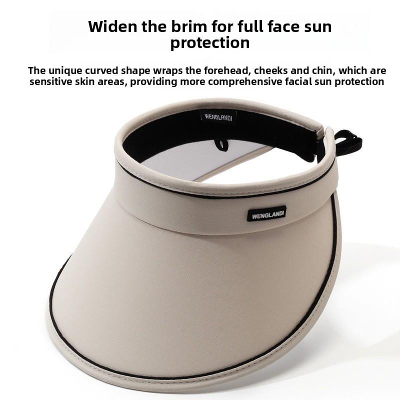 Sun Protection Wide Brim Cap With Adjustable Fit For Outdoor Beach And Cycling