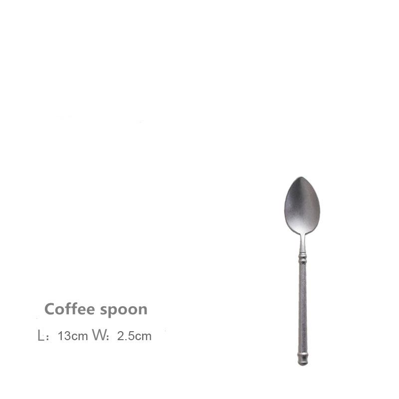 304 Edelstahl Ins Net Red Retro Messer und Gabel Besteckset, Westliches Essen Steakmesser und Löffel, Nordisches Besteckset