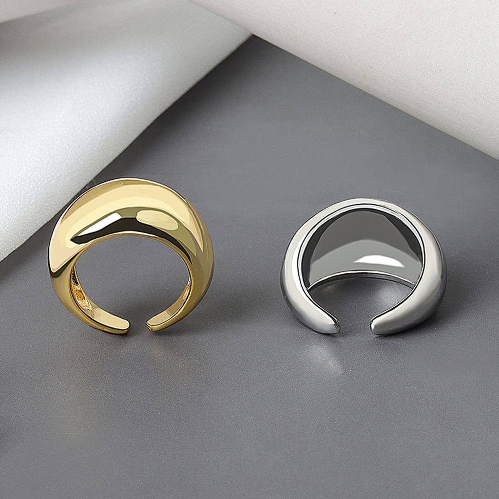Simple Charm Geometric Rings Handmade Chunky Open Rings Statement Jewelry