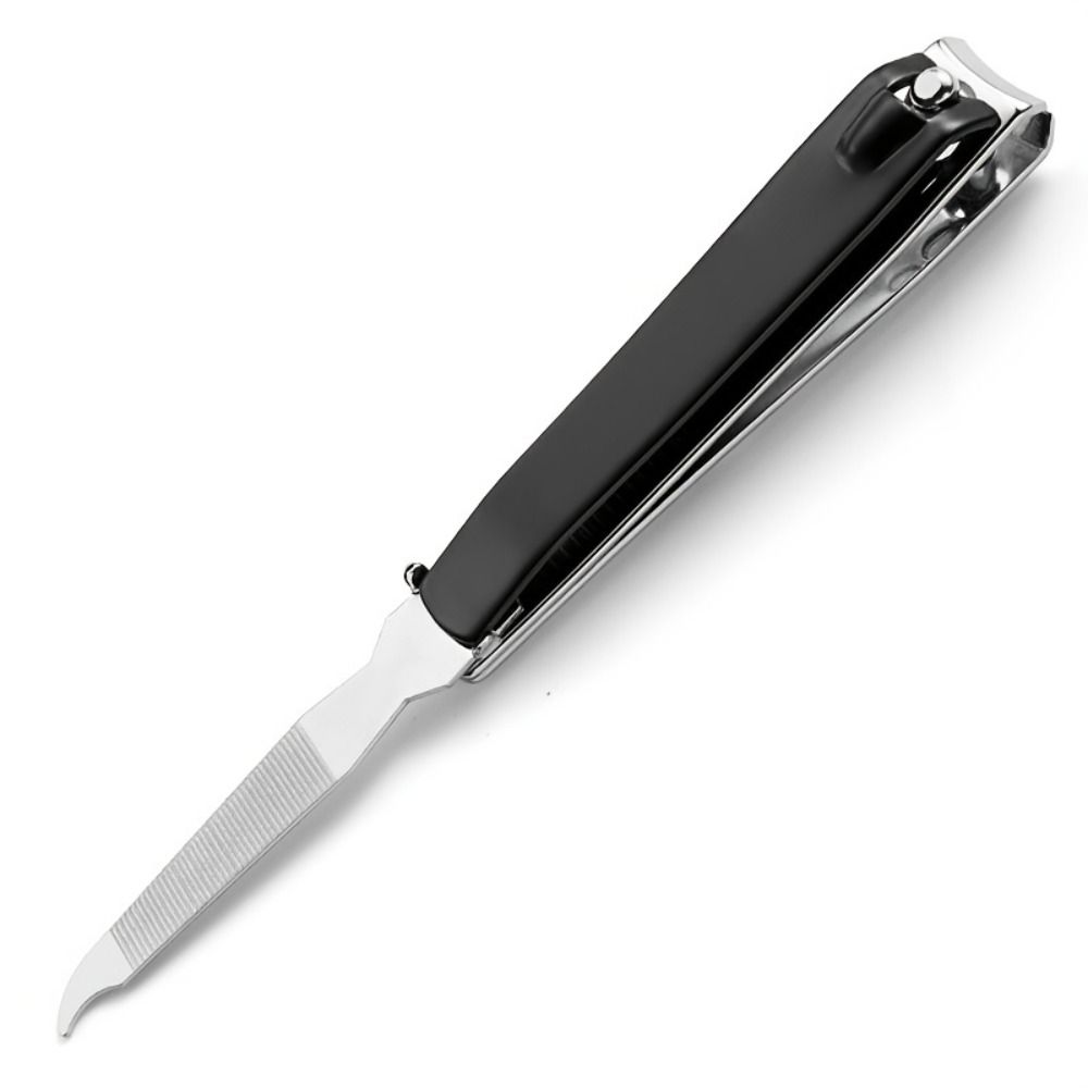 Stainless Steel Nail Nipper Black Fingernail Clipper Sharp and Durable Toenail Trimmer  Travel