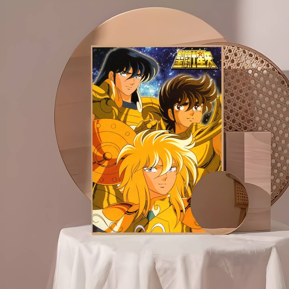 Japanese Hot Anime S-Saint Seiya Whitepaper Poster Waterproof Paper Sticker Coffee House Bar Aesthetic Art Wall Painting