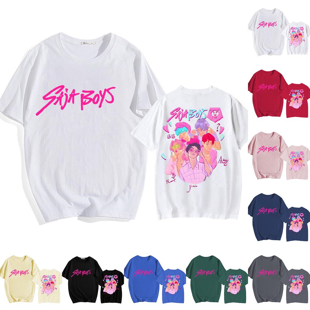 Women's Casual Printed T-shirt Round Neck Pullover Short Sleeve Top