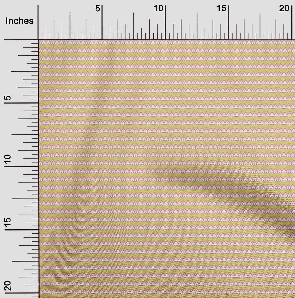 oneOone Cotton Flex Fabric Chevron Geometric A  Printed Craft Fabric BTY 40 Inch