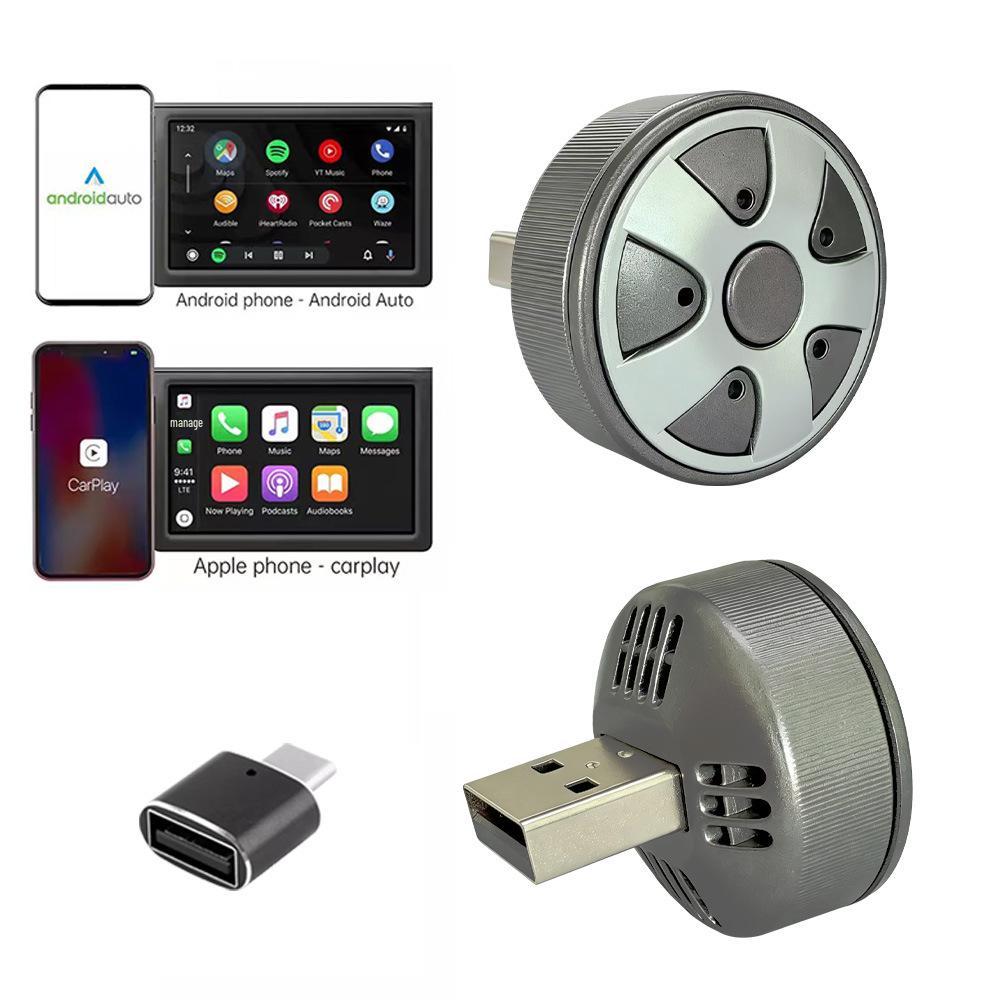 2026 2-in-1 Wireless CarPlay & Android Auto Adapter