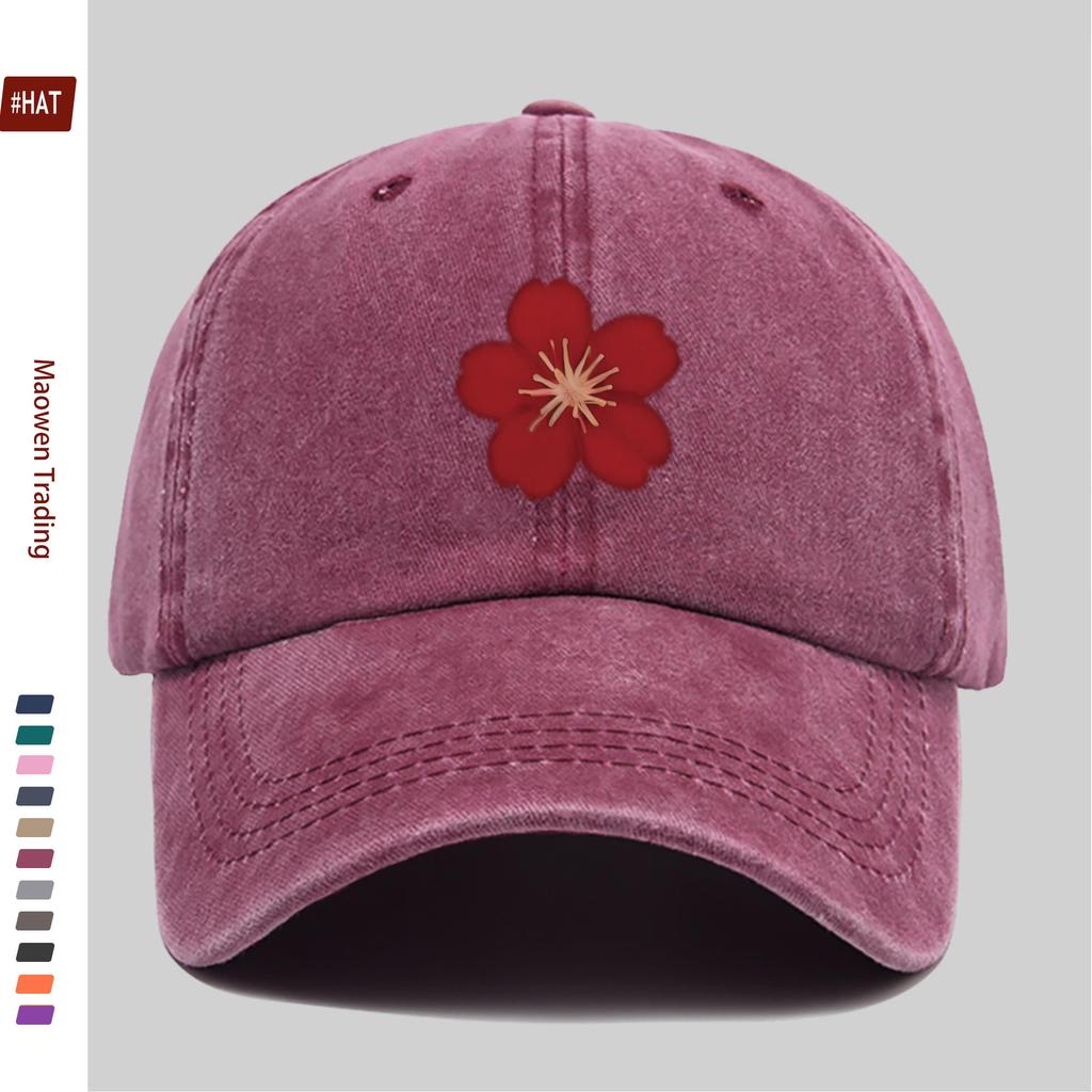 pc Easy Floral Print Baseball Cap Casual Design Decorative Hat Comfortable Lightweight Headwear Adjustable Closure Papa Cap