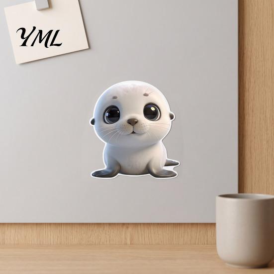 Animal Fridge Decor Acrylic Refrigerator Magnet, Cow Sheep Koala Frog Seal Kitchen Decorative Magnets Magnetic Decoration for Lockers Whiteboards