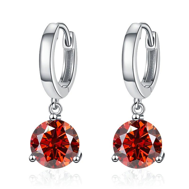 1ct/ 2ct/4ct Moissanite Diamond Earrings S925 Sliver Orginal Drop Earring Wedding Bride Jewelry with for Women