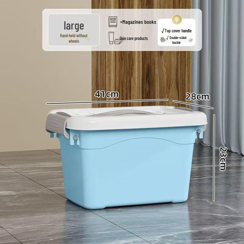 Plastic Storage Boxes with Handles (3-Pack)
