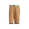 Outdoor Sport Badge Contrast Waistband Shorts Men Bottoms Cardboard-Yellow GP0838