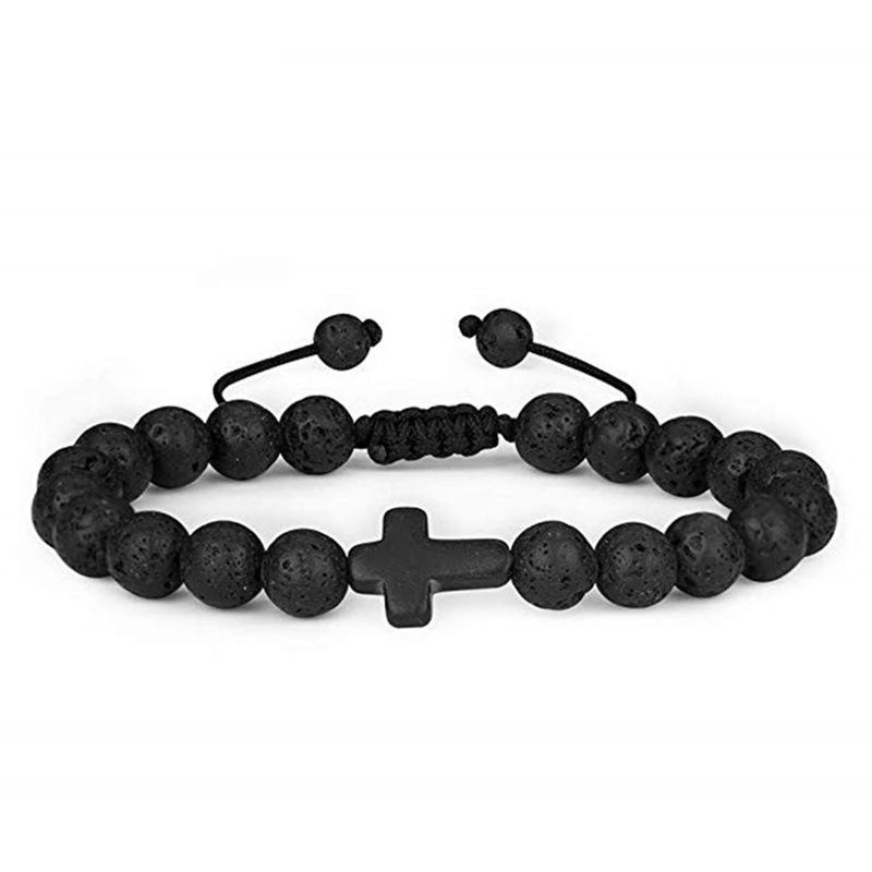 JYL TS Bracelet Cross  Essential Oil Compatible Spiritual Enhances Faith & Calm
