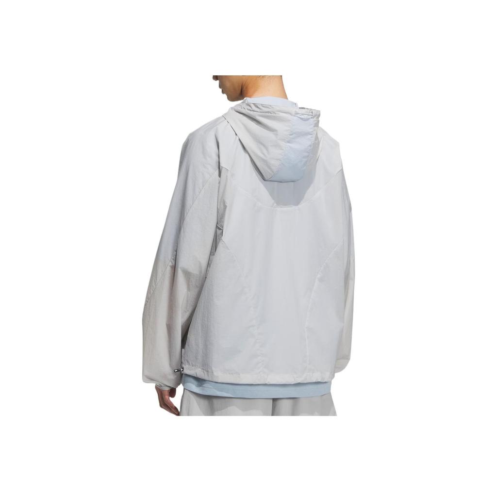 Adidas Comfortable Casual Minimalist Versatile Solid Color Jacket Men Jackets Light-Gray JZ8715