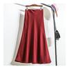 Women's Glossy Fishtail Midi Skirt - Spring 2025 Collection: Slimming, Flattering, Comfortable, and Stylish French Drape Design