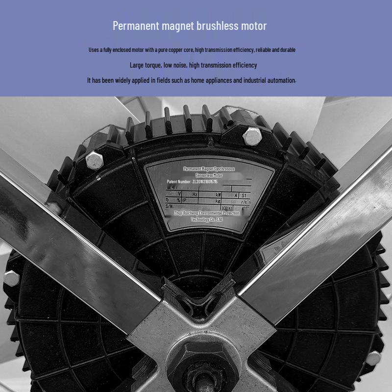 Industrial FRP Axial Flow Ventilation Fan with Permanent Magnet Motor for Exhaust and Negative Pressure in Aquaculture