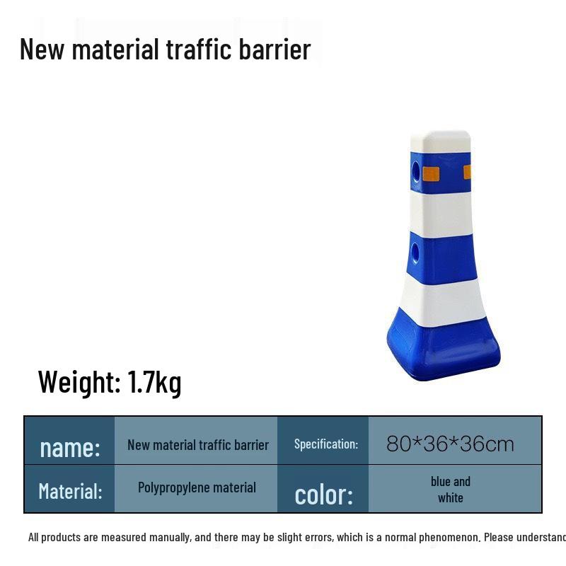 Road Safety Reflective Blue and White Anti-collision Barrel Guardrail Fence