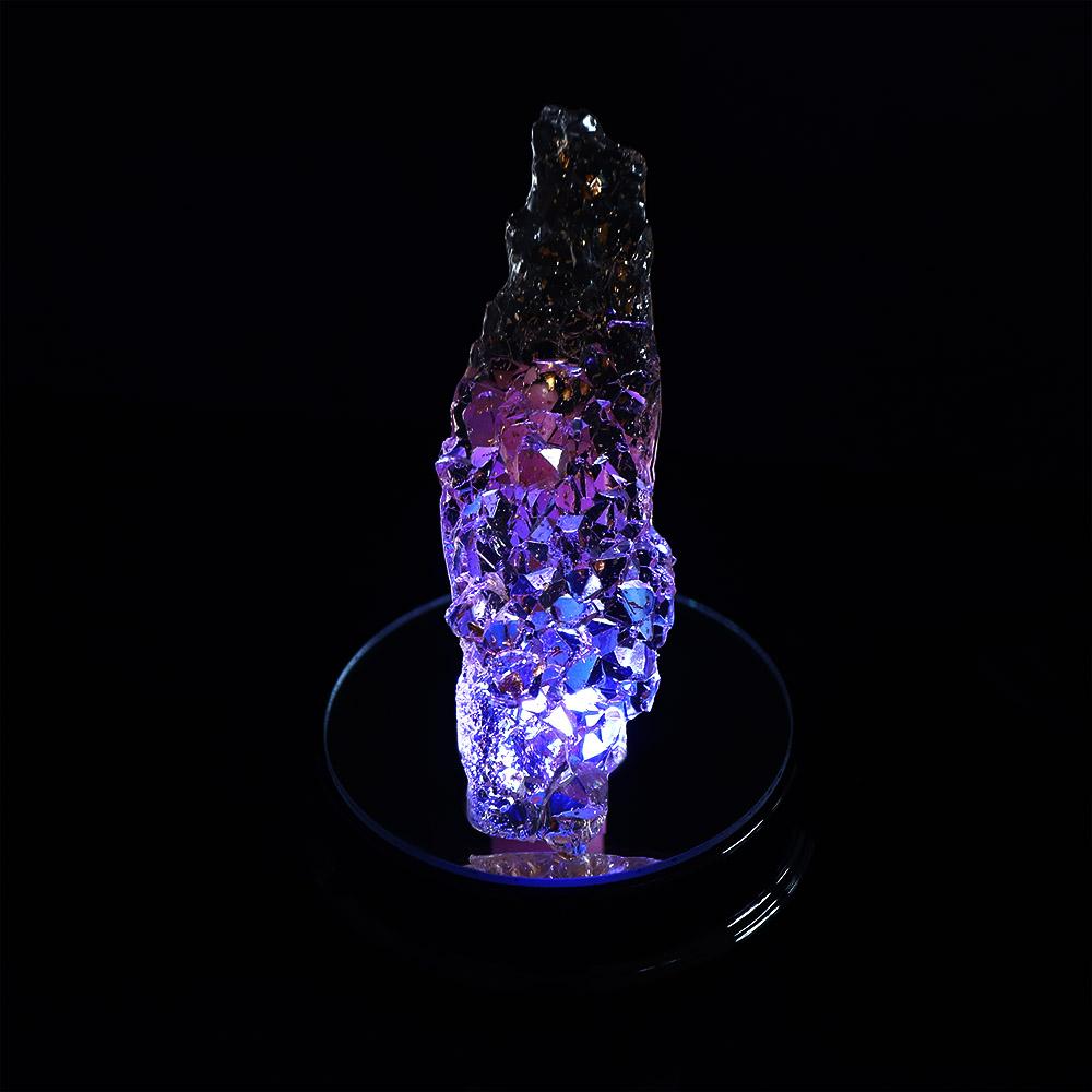 Showing DIY Colorful Photography Props LED Ornament Display Stand Crystal Light Base Luminous Base