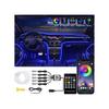 Interior Car LED Strip Lights with Wireless APP and Remote Control RGB 5 In 1 Ambient Lighting Kits with 6m Fiber Optic 16llion Colors Car Neon Light