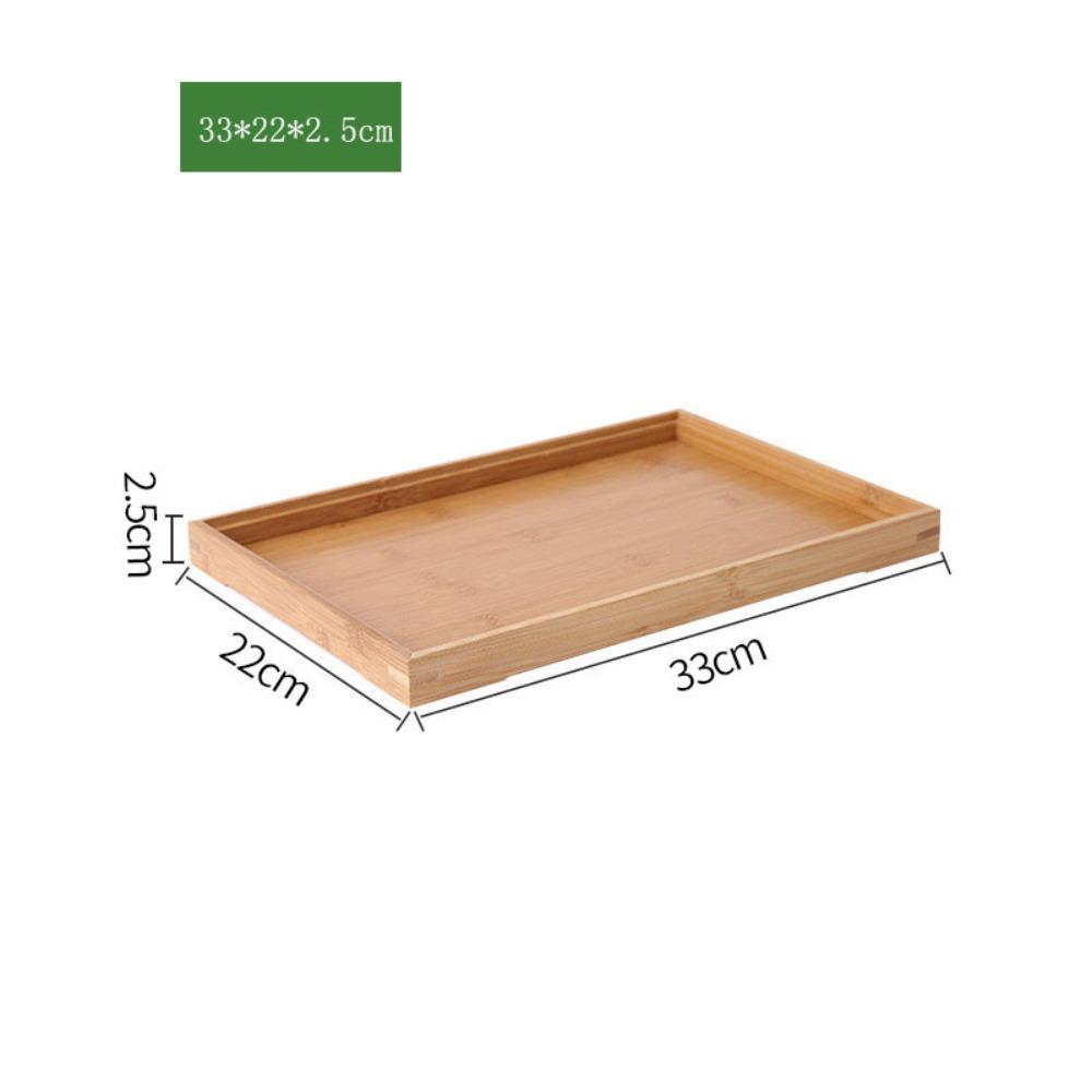 Household Storage Tray Bamboo Water Cup Plate Retro Tea Tray Dried Fruit