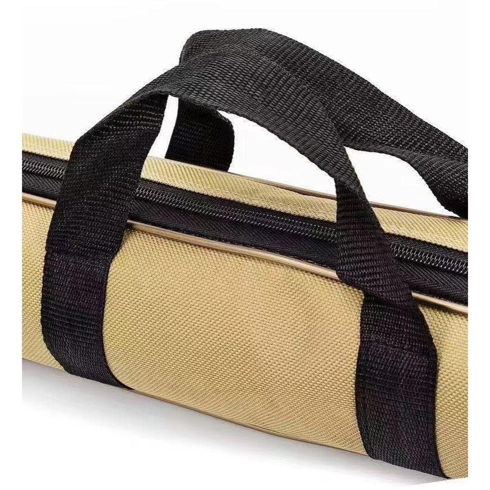 Hand Woven Handle Fishing Rod Case Storage Two Way Zipper Fishing Gear Bag Storage Umbrella