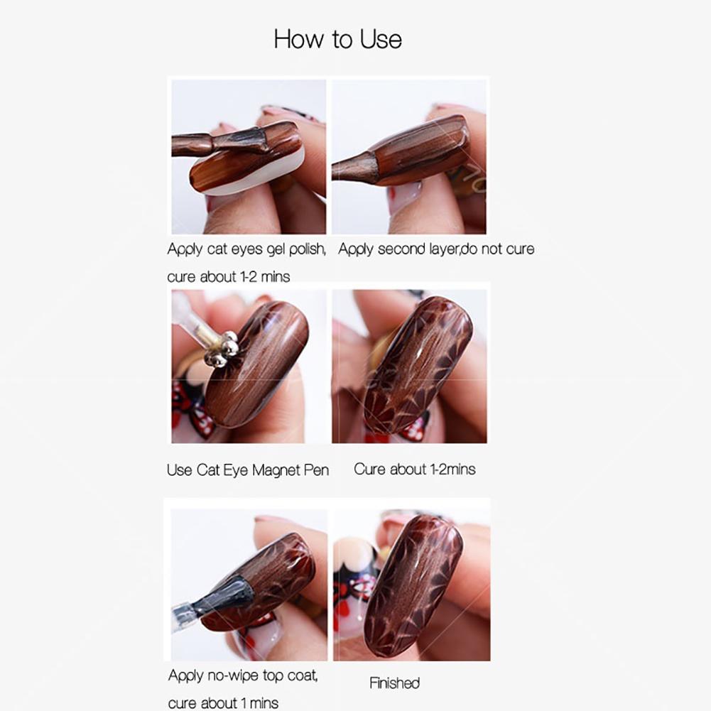 Nail Art Cat Eye Flower Stripe Magnetic Pen DIY 3D Polish UV Gel Manikúra nástroj pro ženy