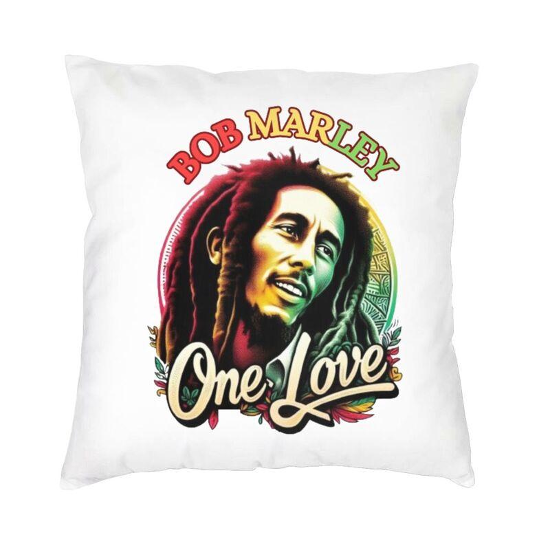 Luxury Jamaica Reggae Music Bob Marley Throw Pillow Cover Home Decor Custom Square Cushion Cover 45x45 Pillowcover for Sofa
