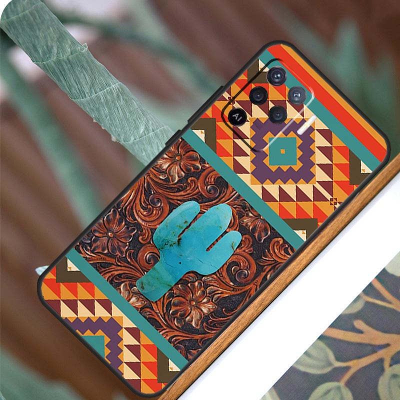 Western Cowgirl Cowboy Boho Aesthetic For OPPO A53S A57S A54S A38 A78 A58 A79 A15 A17 A77 A16 A76 A96 A52 A72 A5 A9 A94 A74 Case