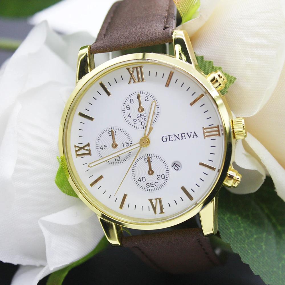 4pcs Set Fashion Sunglasses Men's Leather Wallet Outdoor Watch Men's Men's Glasses for Men Include Bracelet Box for Holiday Gift