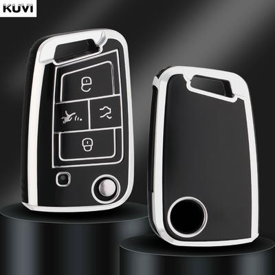 Coque de protection en TPU pour clé de voiture à 3 4 boutons Pour Vw Volkswagen Golf 7 Mk7 Tiguan Mk2 Pour Seat Ateca Leon Fr Ibiza Pour Skoda Octavia