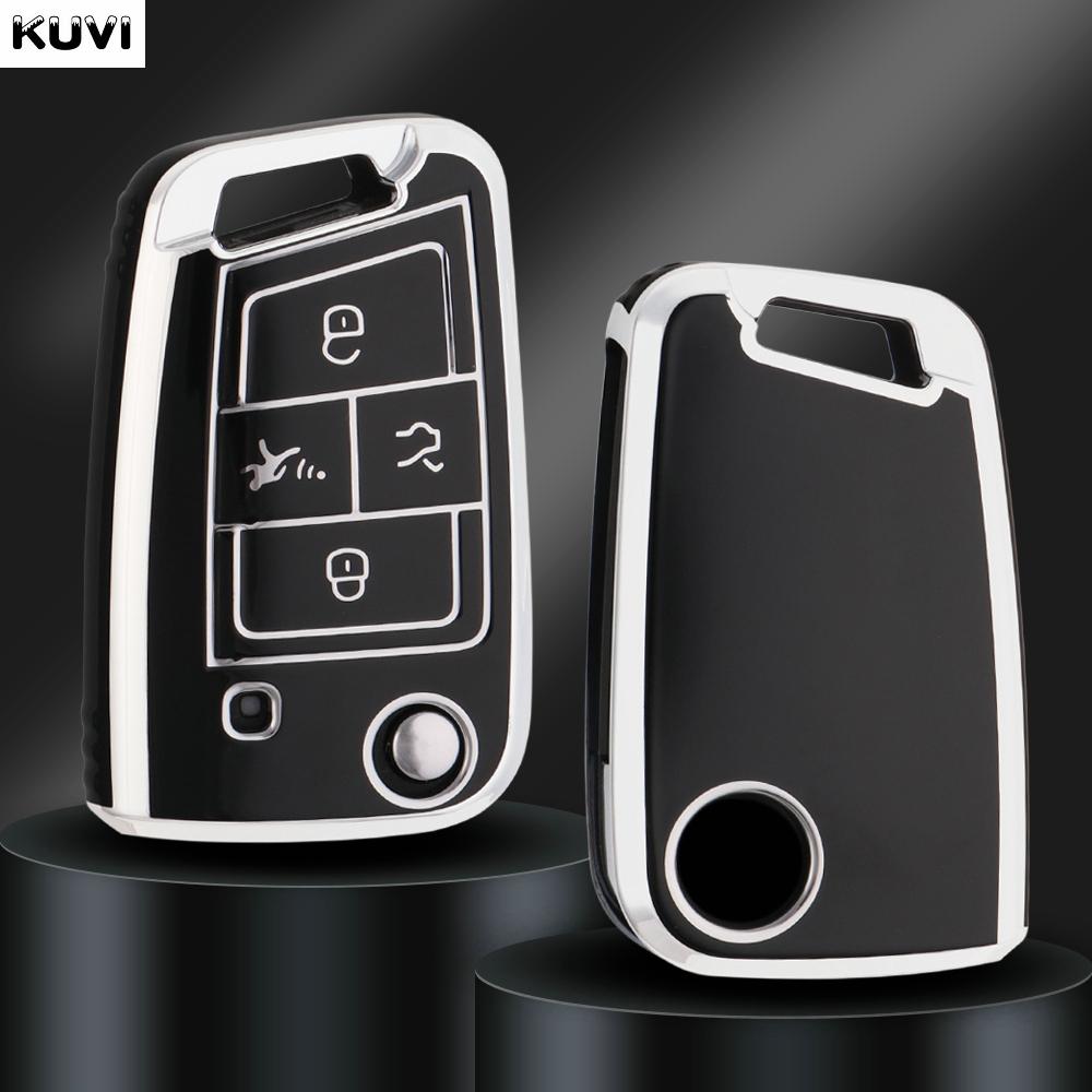 S Tpu Car Key Case Full Cover Fob For Vw Volkswagen Golf 7 Mk7 Tiguan Mk2 For Seat Ateca Leon Fr 2 Ibiza For Skoda Octavia
