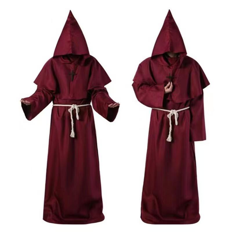 

Косплей-костюм средневекового монаха и волшебника - Хэллоуинская роба Мрачного Жнеца Double Extra Large