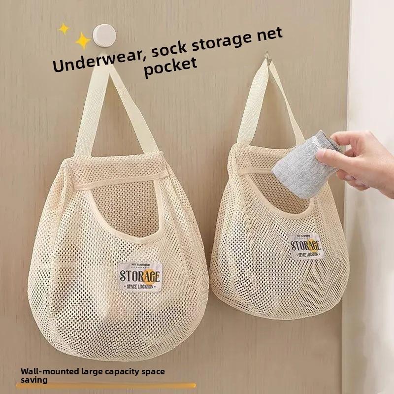 Холщовая подвесная сумка для хранения в японском стиле для нижнего белья и бюстгальтеров в спальне