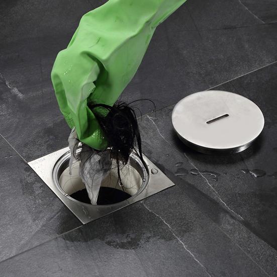 Ralo de Piso em Aço Inoxidável Design de Alto Fluxo Fácil Instalação Ralo Quadrado para Chuveiro Acessórios para Banheiro Cozinha Varanda