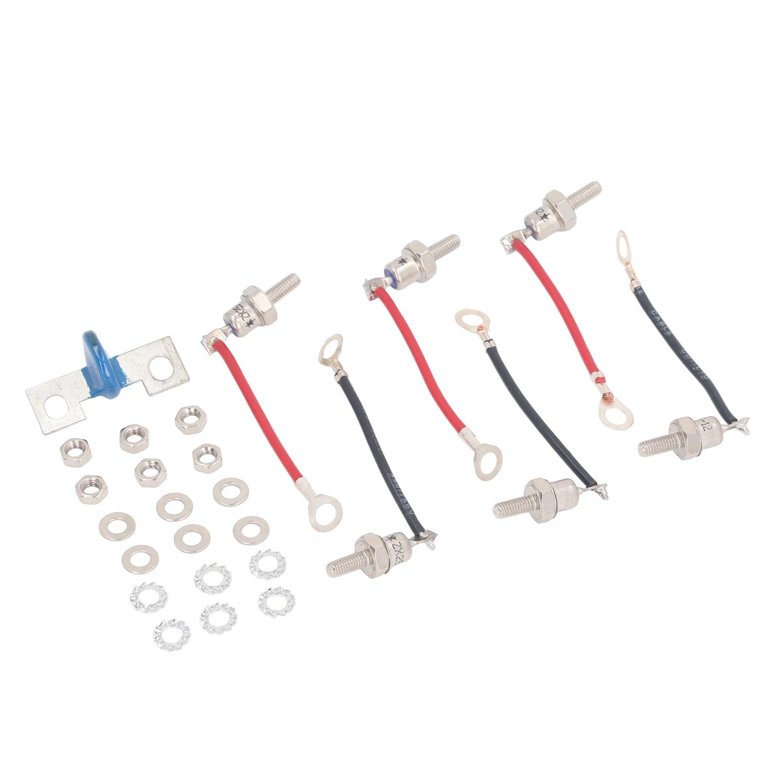 

ZX25A Diode Resistor Kit with Washers Nuts Generator Diode Electronic Components for Stamford RSK1001 Rectifier Wheel