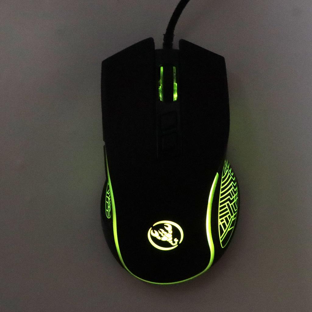 Mechanical Mouse Colorful Shine   3600dpi RGB Ergonomic Wired Game Mouse for Notebook Computers