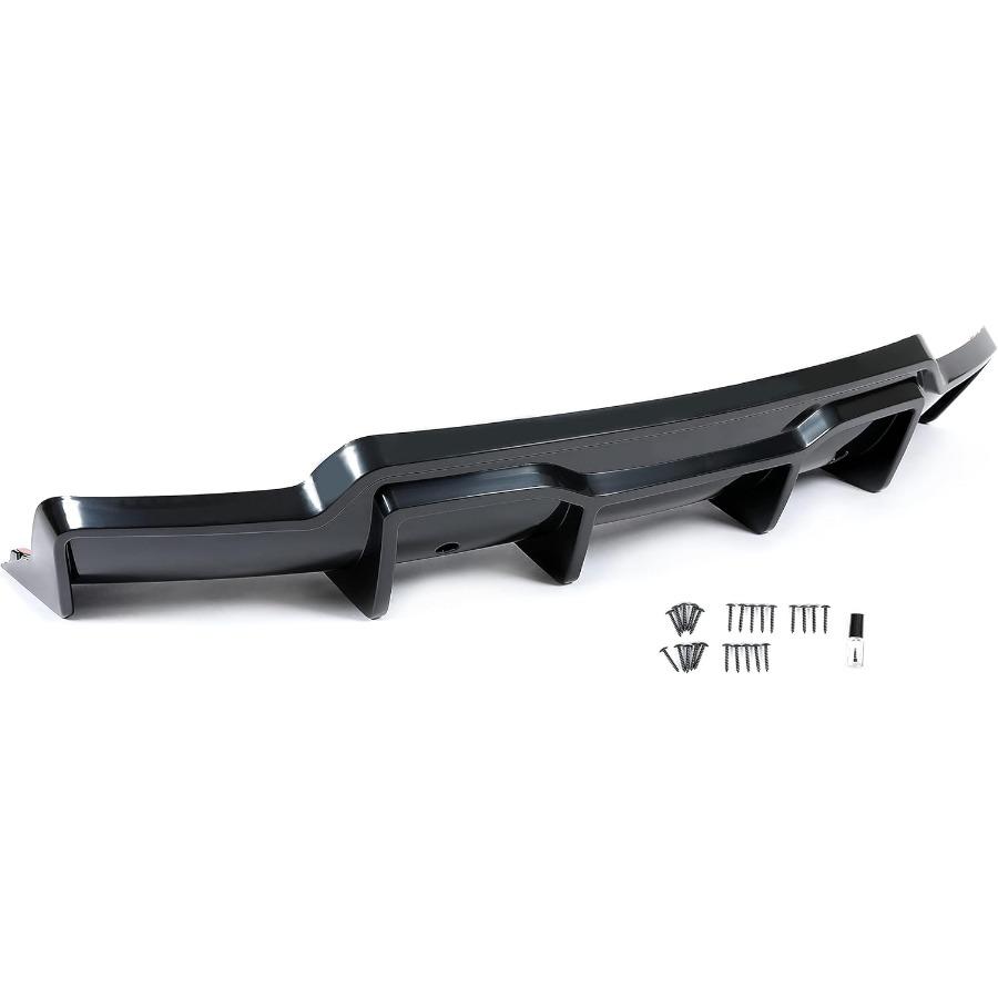 Rear Diffuser Compatible with 20172025 Tesla Model 3 Sedan V Style Rear Bumper Diffuser Lip Valance Splitter Body Kit ABS Plast