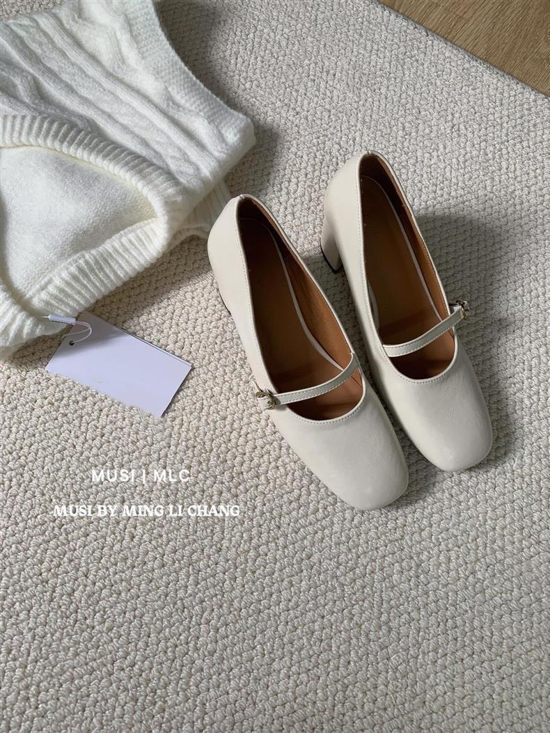 

Fashion IPPEUM Mary Janes Shoes High Heel Square Toe Ballerinas Zapatos Mujer Ballet Pumps 225 абрикосовый