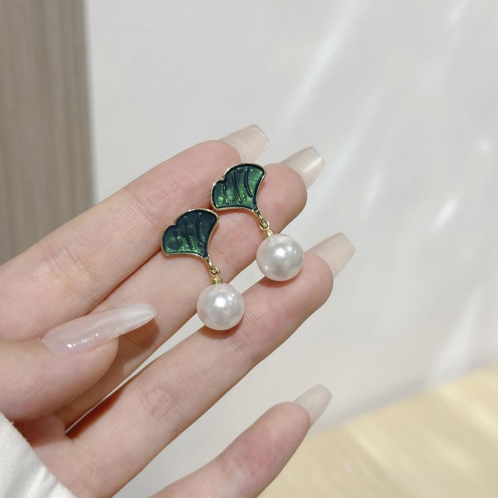 Elegant Floral Bow Earrings - High-End French Design for Women