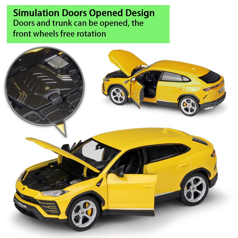 1/24 Scale Welly Lamborghini URUS Alloy Car Model Diecasts Metal Toy Vehicles Car Model High Simulation Collection Childrens Gifts