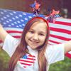 4th of July Headband Independence Day Hair Accessories Patriotic Party Hair Supplies USA Flag Star Design Blue Red Ribbon Stars Hair Decoration Cute