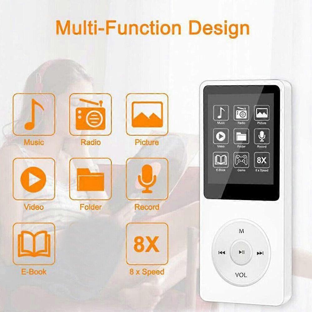MP4/MP3 128GB Support Bluetooth Lossless Music Player FM Radio Recorder Sport