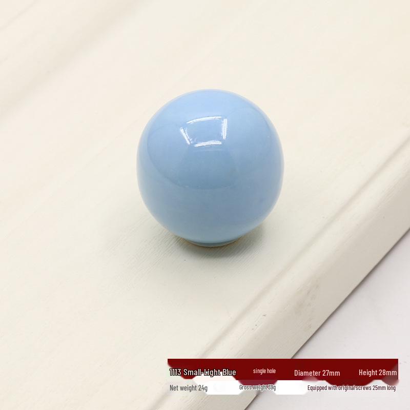 Round Colored Ceramic Drawer & Cabinet Handle