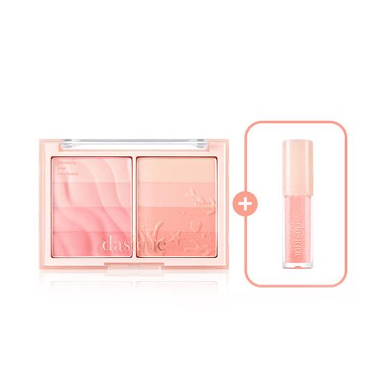 

DASIQUE Blending Layer Cheek with Mini Lip Gloss Special Set 2items [Летняя коралловая коллекция]